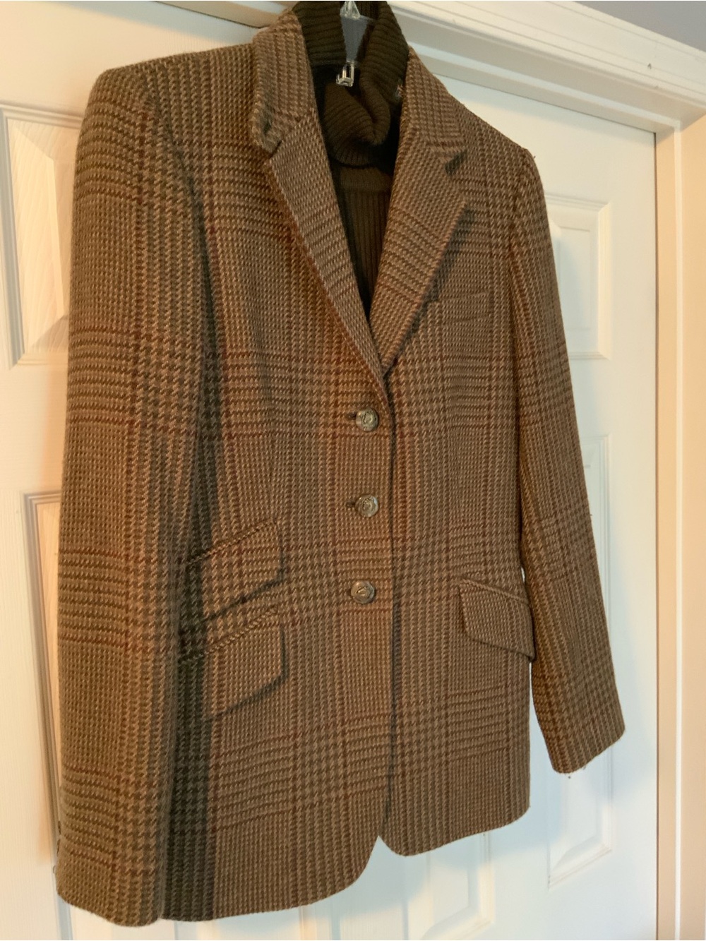 Ralph Lauren Brown Glen Plaid Tailored Blazer - Picture 4 of 13